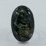 Moss Agate  Silver Ring