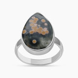 925 Sterling Silver Ocean Jasper Rings