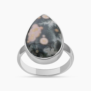 925 Sterling Silver Ocean Jasper Rings
