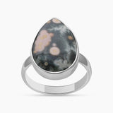 925 Sterling Silver Ocean Jasper Rings