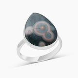 925 Sterling Silver Ocean Jasper Rings