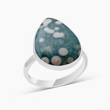 925 Sterling Silver Ocean Jasper Rings