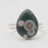 925 Sterling Silver Ocean Jasper Rings
