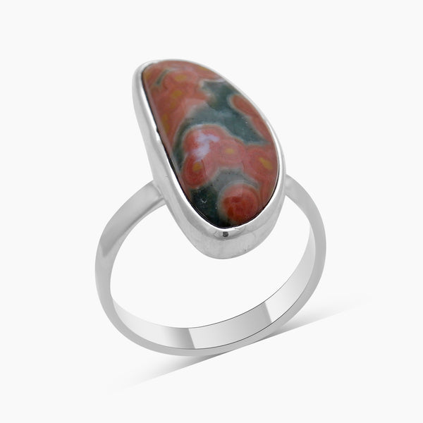 925 Sterling Silver Ocean Jasper Rings