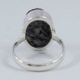 Raw Astrophyllite Gemstone Silver Ring