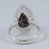 Raw Astrophyllite Gemstone Silver Ring