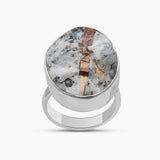 Raw Astrophyllite Gemstone Silver Rings