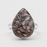 Raw Astrophyllite Gemstone Silver Rings