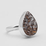 Raw Astrophyllite Gemstone Silver Rings
