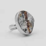 Raw Astrophyllite Gemstone Silver Rings