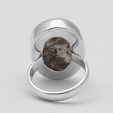 Raw Astrophyllite Gemstone Silver Rings