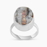 Raw Astrophyllite Gemstone Silver Rings