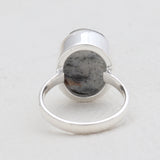 Raw Astrophyllite Gemstone Silver Rings