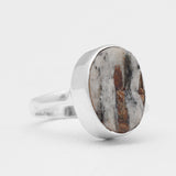 Raw Astrophyllite Gemstone Silver Rings