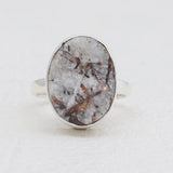 Raw Astrophyllite Gemstone Silver Rings