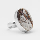Raw Astrophyllite Gemstone Silver Rings