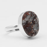 Raw Astrophyllite Gemstone Silver Rings