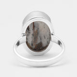 Raw Astrophyllite Gemstone Silver Rings