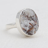 Raw Astrophyllite Gemstone Silver Rings
