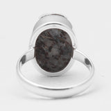 Raw Astrophyllite Gemstone Silver Rings