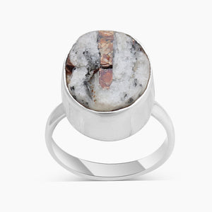 Raw Astrophyllite Gemstone Silver Rings