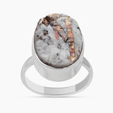 Raw Astrophyllite Gemstone Silver Rings