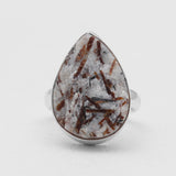 Raw Astrophyllite Gemstone Silver Rings