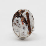 Raw Astrophyllite Gemstone Silver Rings