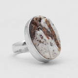 Raw Astrophyllite Gemstone Silver Rings