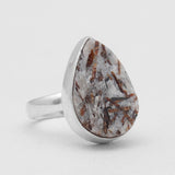Raw Astrophyllite Gemstone Silver Rings