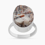 Raw Astrophyllite Gemstone Silver Rings