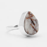 Raw Astrophyllite Gemstone Silver Rings