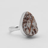 Raw Astrophyllite Gemstone Silver Rings