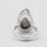 Raw Astrophyllite Gemstone Silver Rings