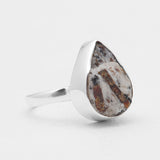 Raw Astrophyllite Gemstone Silver Rings