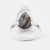 Raw Astrophyllite Gemstone Silver Rings