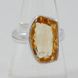 Natural Citrine Silver Ring