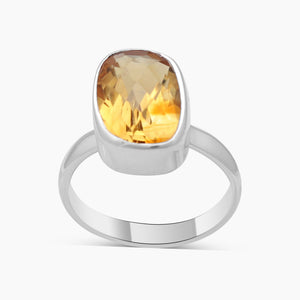 925 Sterling Silver Citrine Rings