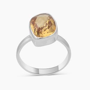 925 Sterling Silver Citrine Rings