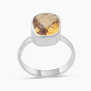 925 Sterling Silver Citrine Ring