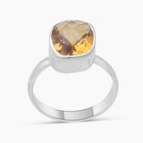 925 Sterling Silver Citrine Ring