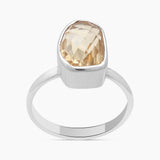 Natural Citrine Silver Rings