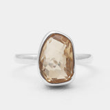 Natural Citrine Silver Rings