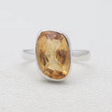 925 Sterling Silver Citrine Rings