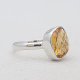 925 Sterling Silver Citrine Rings