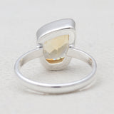 Natural Citrine Silver Rings