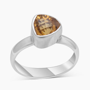 925 Sterling Silver Citrine Rings