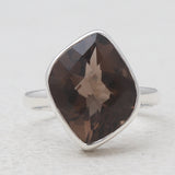 925 Sterling Silver Smoky Quartz Rings