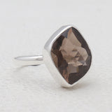 925 Sterling Silver Smoky Quartz Rings