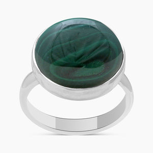 925 Sterling Silver Malachite Rings